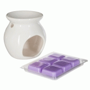 Brûle-parfum et cire 30g lavande - Design tendance - Paris Prix Brûle-parfum et cire 30g lavande - Design tendance - Paris Prix