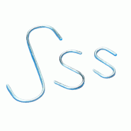 Crochet en métal S - acier galvanisé - longueur 28 à 65 mm - diamètre 2 à 3.8 mm - boîte de 100 unités_0