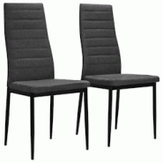 Décoshop26 - Lot de 2 chaises de salle à manger cuisine design tissu contemporain gris foncé CDS020533 - 3001099599786 Décoshop26 - Lot de 2 chaises de salle à manger cuisine design tissu contemporain gris foncé CDS020533 - 3001099599786