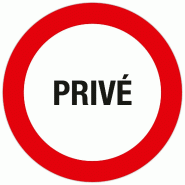 Exacompta - Réf. 67108E - 1 Panneau polypropylène non adhésif Privé - Diamètre 30 cm - Blanc - blanc 67108E