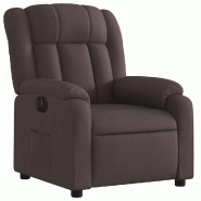 Fauteuil inclinable électrique Marron foncé Tissu Modèle Orvanesse - 8721012177857