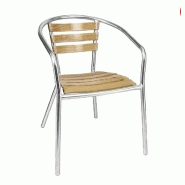 Fauteuils en frêne et aluminium bolero 730mm