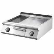 Fry-top électrique, top, 1/3 rainurée et 2/3 plaque lisse 800x730x250 mm - VIRTUS - 4068875005304