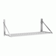 Helloshop26 - Étagère murale pliable professionnel à barreaux 100 x 45 cm 40 kg acier inoxydable 14_0001565 - 3000187478989