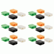 Lot de 24 passe-câbles taille M - 4 couleurs - Certifié CE - Marque Zenitech Lot de 24 passe-câbles taille M - 4 couleurs - Certifié CE - Marque Zenitech