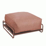 Pouf pour salon de jardin modulable avec structure terracotta - marron polyester 115364