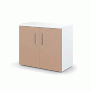 Armoire basse portes battantes Columbia en bois - Largeur 80/100 cm - Hauteur 69 cm - Fabriqué en France Armoire basse portes battantes Columbia en bois - Largeur 80/100 cm - Hauteur 69 cm - Fabriqué en France