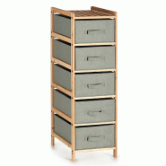 San Ignacio KIPIT - Meuble avec 5 tiroirs en bois 103 x 36 x 34 cm gris - SANR367