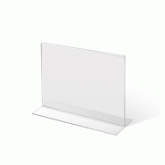 SHOWDOWN Displays Exposiciónate Porte-menu T-Stand Acrylique A5 Paysage TA5PXS - transparent plastique 8595578349382