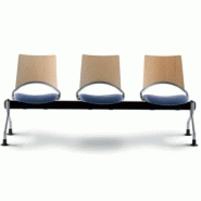 Siège d'accueil poutre wap bois assise tissu