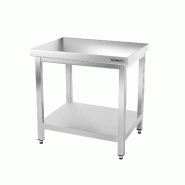 Tables Inox centrales Premium avec Etagère - P 600 mm | Ggm -_0
