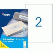 50 étiquettes blanches multi-usage, format 199,6 x 143,5 mm (25 feuilles A4 / cdt) - 3270241196191