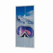 Armoire à rideaux avec décor montagne - EasyOffice. - Haute, Lunette Ski