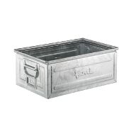 Caisse métallique zinguée 27 litres 450x300 mm - 2202235