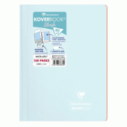 Clairefontaine Lot de 5 Cahier Kover Book Blush A4, 160p./80 feuilles 90 g/m² reliure intégrale, couv. Envel. Bleu givré, ligné - 3037923767724