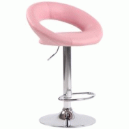 CLP Tabouret de bar Olinda en similicuir Rose/Chrome - violet polyester 312896 CLP Tabouret de bar Olinda en similicuir Rose/Chrome - violet polyester 312896