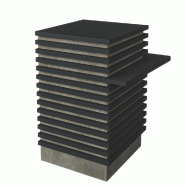 Comptoir Tasseau D finition béton et gris anthracite L65xP58xH100cm