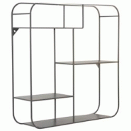 Décoshop26 - Étagère murale forme carré en métal gris avec 4 étagères chic et pratique ETA05033 - gris 3000515569600 Décoshop26 - Étagère murale forme carré en métal gris avec 4 étagères chic et pratique ETA05033 - gris 3000515569600