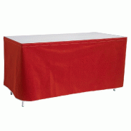 Devant de table rouge - toile coton imperméable avec traitement anti moisissure - L.310XH.70cm