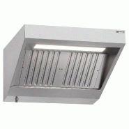 Hotte murale inox statique 1m avec filtre et éclairage | Profondeur 700 mm