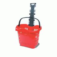 Lot de 10 paniers à roulettes - 43L - ergonomiques et maniables pour commerce alimentaire Lot de 10 paniers à roulettes - 43L - ergonomiques et maniables pour commerce alimentaire