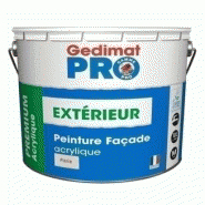 Peinture façade acrylique certifié ecolabel gedimat 10l coloris pierre