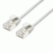 ROLINE Cordon DataCenter U/FTP Cat.6A (Classe EA), LSOH, slim, blanc, 1,5 m_0