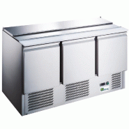Saladette réfrigérée 3 portes avec 4 bacs gn 1/1 température +2/+8°c - PAAS903