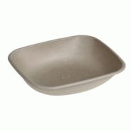 Saladier rectangle canne à sucre, sans PFAS, 19,5 x 17 x 4 cm - 600 ml (500 unités) - 14968.N_0