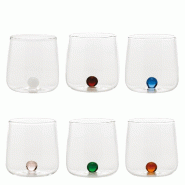 Set De 6 Verres Borosilicate Bilia Tumbler Zafferano Couleurs Assorties - jaune verre BA00199