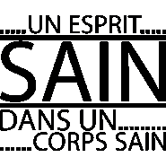 Sticker Un esprit sain Sticker Un esprit sain
