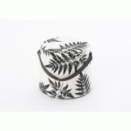 Tabouret feuillage clair Ø32x36cm