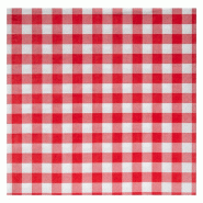 Thouy Serviette en papier ouate vichy rouge et blanc 2 plis 40 x 40 par 50 - 3701114812417