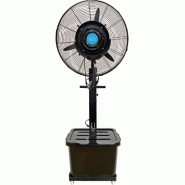 Ventilateur-nébuliseur sur pied à 3 vitesses, colonne de 46 litres, 3 pales, 280 W, abaisse la température de 2 à 8 °C, noir, 180 cm - noir acier