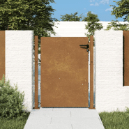 Vidaxl portail de jardin 105x130 cm acier corten 153264