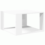 VidaXL Table basse blanche 51,5 x 51,5 x 30 cm Bois d'ingénierie Modèle Nova Métal - 848136