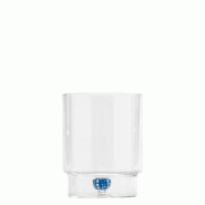 Zafferano Lot de 6 Verres Tumbler Collection Teca Mare Couleur Corail en Verre Borosilicaté Travaillé à la Main avec Décorations Marines Intégré