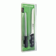 ARCOS Maitre - Set professionnel de porte-jambon en acier inoxydable NITRUM et steak 23cm 23 cm - noir 8421002151903