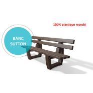 Banc urbain en plastique recyclé hanit - SUTTON