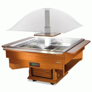 Buffet réfrigéré central carré avec cuve pour bacs GN1/1 SCAIOLA