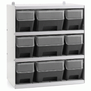 Casier DuoBox 9 tiroirs avec couvercle et façades