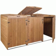 Décoshop26 - Abri de poubelles extérieur conteneurs à ordures avec couvercle jusqu'à 6 bacs 120x75x96 en bois certifié FSC marron 04_0005620 - ma Décoshop26 - Abri de poubelles extérieur conteneurs à ordures avec couvercle jusqu'à 6 bacs 120x75x96 en bois certifié FSC marron 04_0005620 - ma
