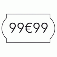 Étiquette standard blanc 26x12mm - 10 rouleaux de 1500 - Adhésif permanent et format prédécoupé universel