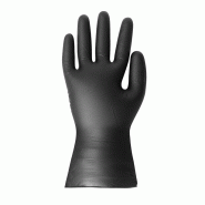 Gants vinyle non poudrés noirs S (lot de 100) | Hygiplas - FJ748-S