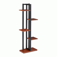 Helloshop26 - Étagère à plantes en escalier 117 x 43 x 22 cm supports robustes design contemporain en acier noir 13_0011044 - noir Bois manufacturà Helloshop26 - Étagère à plantes en escalier 117 x 43 x 22 cm supports robustes design contemporain en acier noir 13_0011044 - noir Bois manufacturÃ