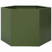 Helloshop26 - Jardinière bac lit surélevé plantes fleurs terrasse jardin olive hexagone 69 x 60 x 45 cm acier vert 02_0038711 - 3000217935802 Helloshop26 - Jardinière bac lit surélevé plantes fleurs terrasse jardin olive hexagone 69 x 60 x 45 cm acier vert 02_0038711 - 3000217935802
