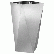 Helloshop26 - Jardinière design moderne extérieur 40 x 40 x 75 cm résistance aux intempéries style contemporain en acier galvanisé 02_0053030 - a