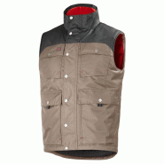 Lafont - Bodywarmer de travail mixte sans manches SHOVEL Beige / Noir Taille S - S beige 3609705273190