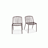 Lot de 2 chaises in & out BRIS - bordeaux