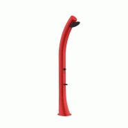 MPC Solar Red Shower Rio XXL Blackmatt, Structure courbée en polyéthylène HD, Hauteur 226 cm, Tête de douche 15,24 cm, Réservoir 40L, Lave-pieds